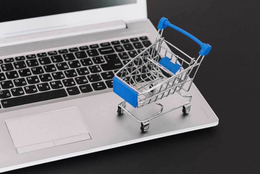 laptop and trolley
